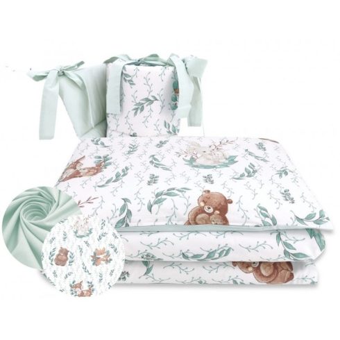 Baby Shop 4 részes babaágynemű - Lulu Natural menta

