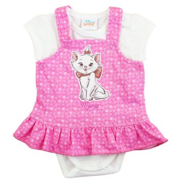   2 részes baba nyári szettt kantáros szoknyával, Marie cica mintával (56)