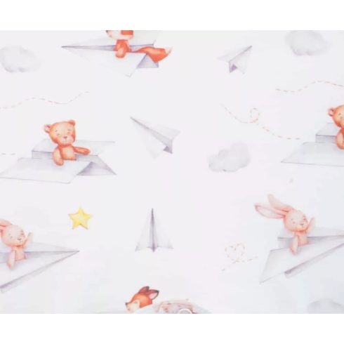 Hosszú ujjú pamut rugdalózó,Macis mintával (56)