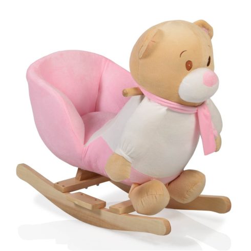 Moni Toys Hintázó maci 60 cm - rózsaszín