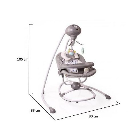 Cangaroo Woodsy 2in1 elektromos hinta és etetőszék - szürke