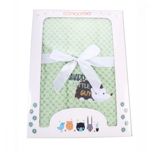 Cangaroo Freya wellsoft takaró 110x80 cm - Sünis zöld