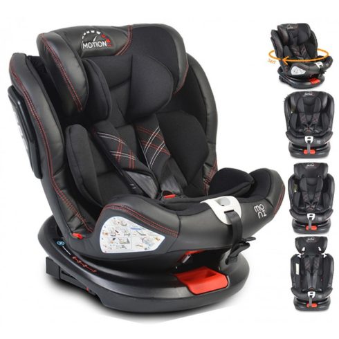 Moni Motion 0-36 kg ISOFIX biztonsági autósülés 360° fokban elfordítható - fekete