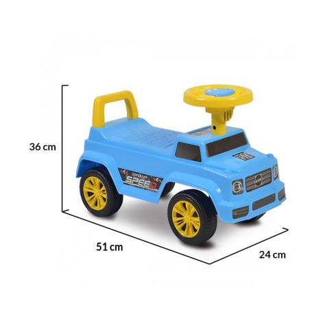 Moni Speed zenélős bébitaxi kék 18 hó+ 