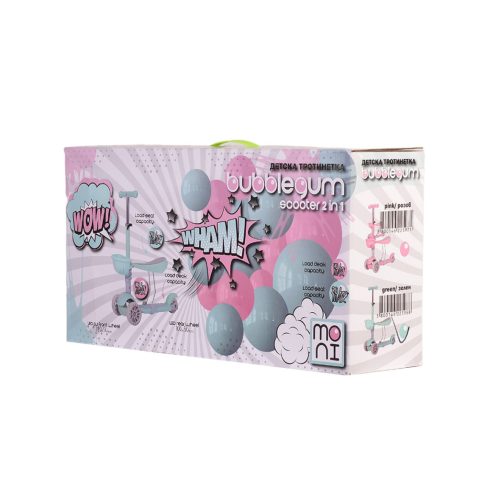 Moni Bubblegum 2IN1 ráülős roller - Rózsaszín 
