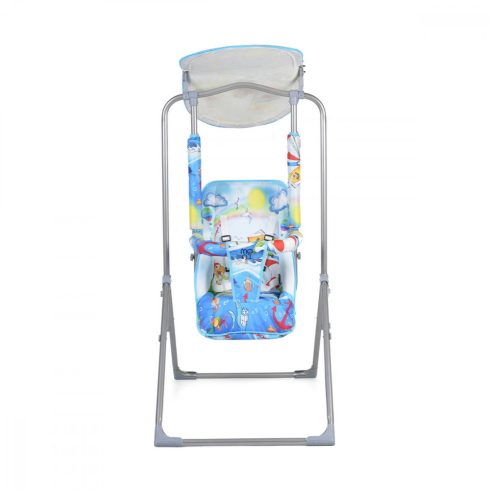 Moni Funny állványos gyermekhinta napfénytetővel - kék