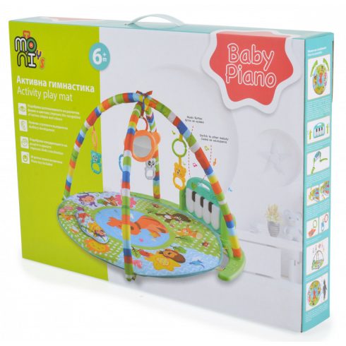 Moni BABY PIANO Játszószőnyeg zongorás - kék