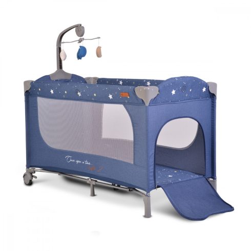 Cangaroo Once upon a time 2 multifunkciós utazóágy - farmerkék