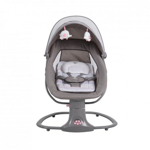 Cangaroo Axel 2 in1 elektromos hinta és pihenőszék - szürke/rózsaszín 