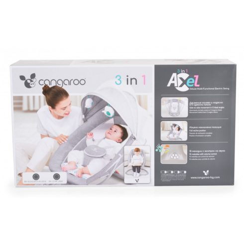 Cangaroo Axel 2u1 električna ljuljačka - Siva