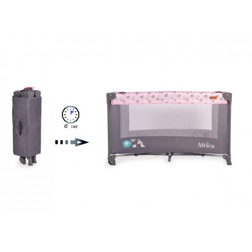 Cangaroo Africa 1 szintes utazóágy - rózsaszín