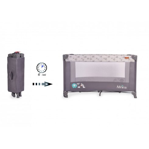 Cangaroo Africa 1 szintes utazóágy - szürke