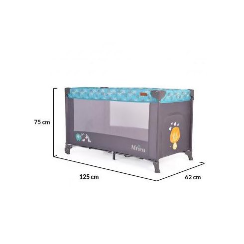 Cangaroo Africa 1 szintes utazóágy - türkiz 