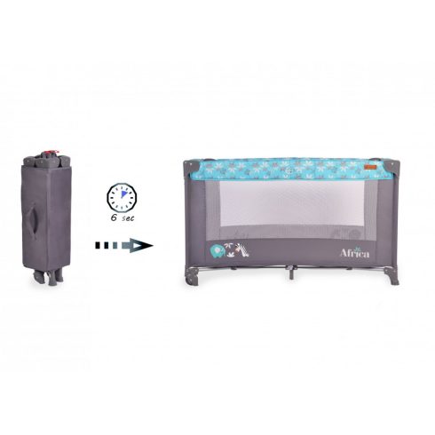 Cangaroo Africa 1 szintes utazóágy - türkiz 