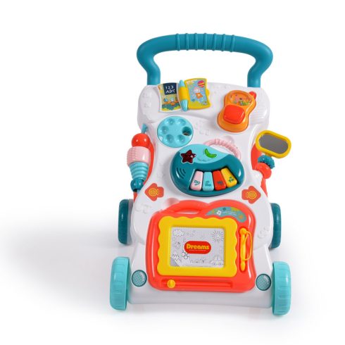 Moni Dreams járássegítő műanyag 2in1 - fehér/türkiz 