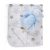 Cangaroo wellsoft takaró 90x75 cm plüss játékkal kék maci