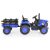 Moni Rancher elektromos traktor utánfutóval - Kék 