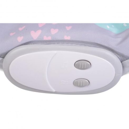 Moni Llama rezgő-zenélő pihenőszék - szürke/rózsaszín 