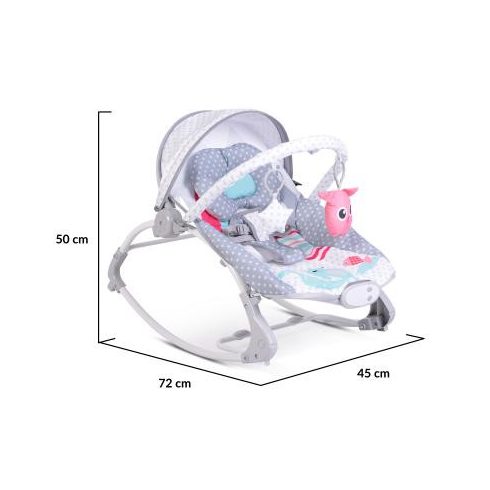 Moni Lovely Forest rezgő-zenélő pihenőszék - szürke 