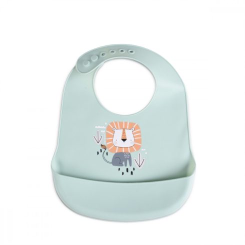 Cangaroo ROOIBOS szilikon előke zsebbel - menta oroszlán