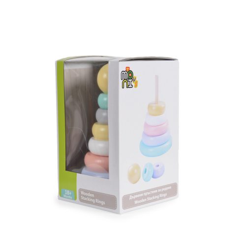 Moni Toys Fa játék gyűrűpiramis 18+hó