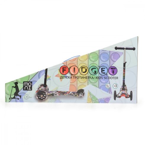 Moni Fidget 3 kerekű roller 3 év+ - fekete 