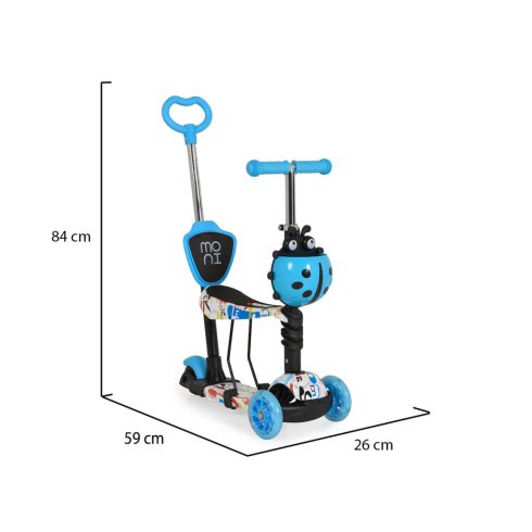 Moni Lollipop roller üléssel katicás kék 