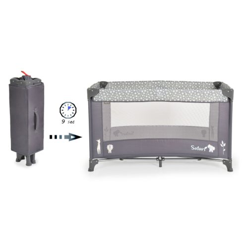 Cangaroo SAFARI 1 szintes utazóágy - grafit