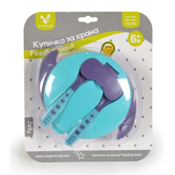 Cangaroo JELLY tál készlet villával és kanállal 300ml