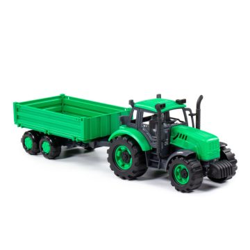 Polesie Toys Traktor Progress utánfutóval - Zöld