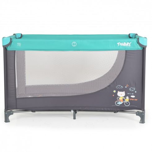 Moni Tommy 2 szintes utazóágy - türkiz 