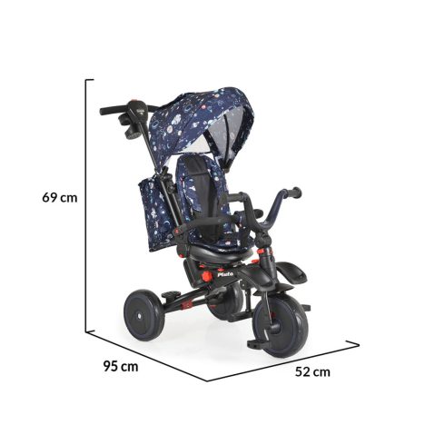 Byox Pluto tricikli (összecsukható) - kék