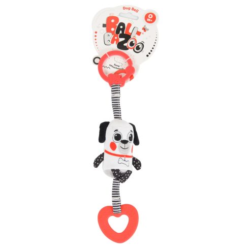 Bali Bazoo plüss csörgő babakocsira fekete/fehér kutya