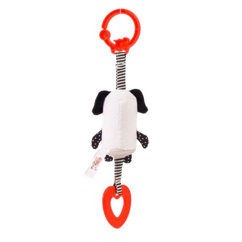 Bali Bazoo plüss csörgő babakocsira fekete/fehér kutya