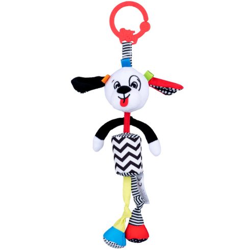 Bali Bazoo Kutya Pedro plüss csörgő babakocsira fekete/fehér