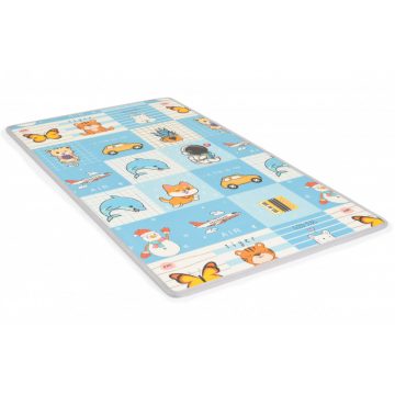 Moni Toys kétoldalas játszószőnyeg 180x100 cm - kék