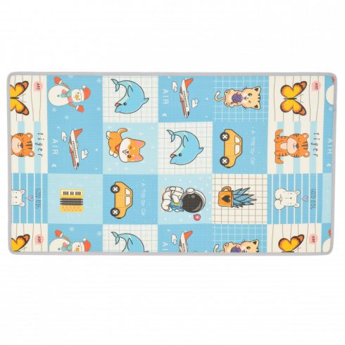 Moni Toys kétoldalas játszószőnyeg 180x100 cm - kék