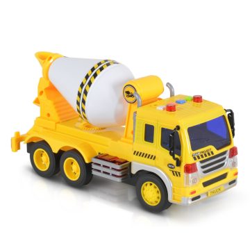 Betonkeverő autó - sárga /fehér