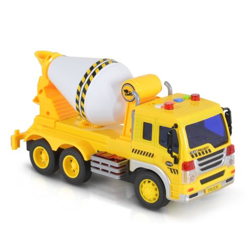 Betonkeverő autó - sárga /fehér