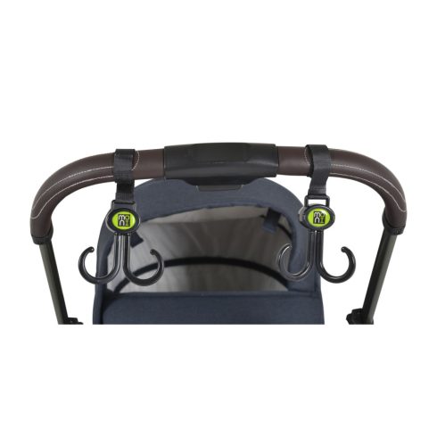 Moni Hooks univerzális táskaakasztó babakocsira 2 db - fekete