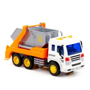 Polesie Toys City konténeres autó - fehér/sárga 