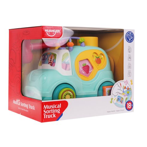 Hola Interaktív kisautó formabedobóval 18 hó+ 