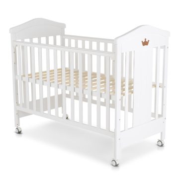   Cangaroo Wing babaágy 60x120 cm leengedhető oldallal , kerekekkel - fehér 