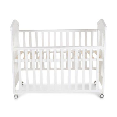 Cangaroo Wing babaágy 60x120 cm leengedhető oldallal , kerekekkel - fehér 