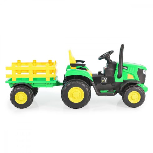 Moni Rancher elektromos traktor utánfutóval - Zöld