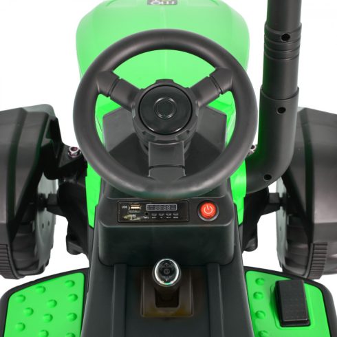 Moni Rancher elektromos traktor utánfutóval - Zöld