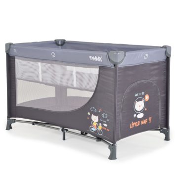 Moni Tommy 2 szintes utazóágy - szürke 