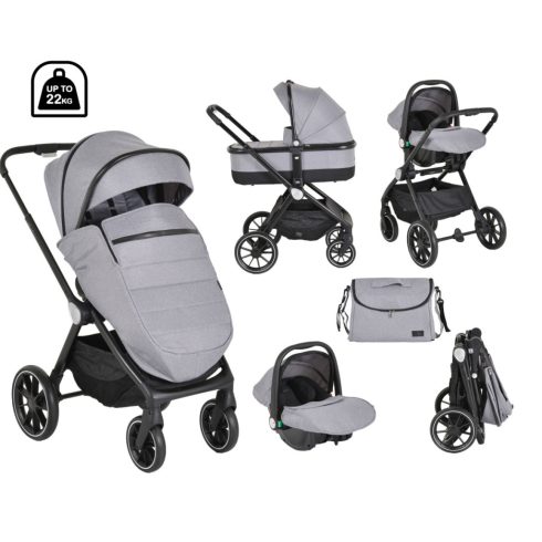 Cangaroo Christiano 3:1 multifunkciós babakocsi 22kg-ig - Szürke