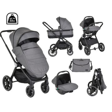   Cangaroo Christiano 3:1 multifunkciós babakocsi 22kg-ig - Sötét Szürke