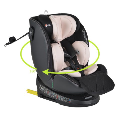 Cangaroo CASTOR i-Size Isofix gyermekülés (40-150 cm) - Púder 